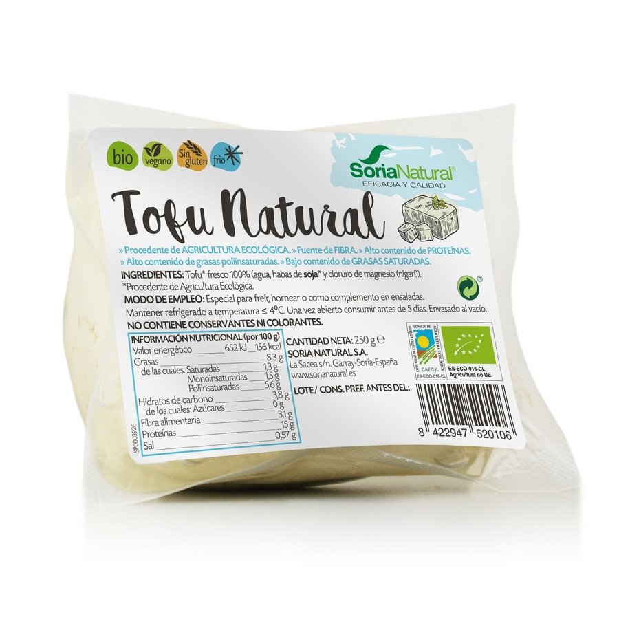 Tofu natural SORIA NATURAL sin gluten 250 g