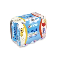 Leche fermentada líquido L-Casei IFA ELIGES fresa-plátano e piña coco 6X100 g