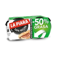 Paté tapa negra LA PIARA 50% menos graxa pack 2x73 g