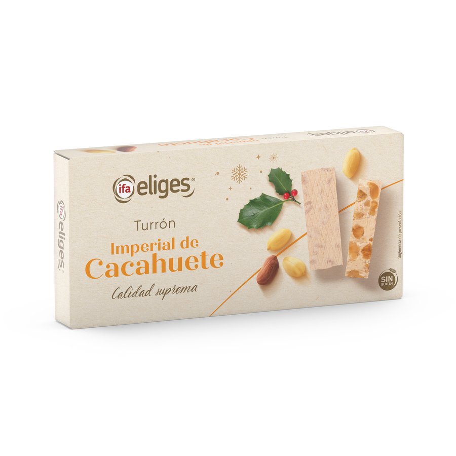 Turrón de cacahuete duro IFA ELIGES 200 G