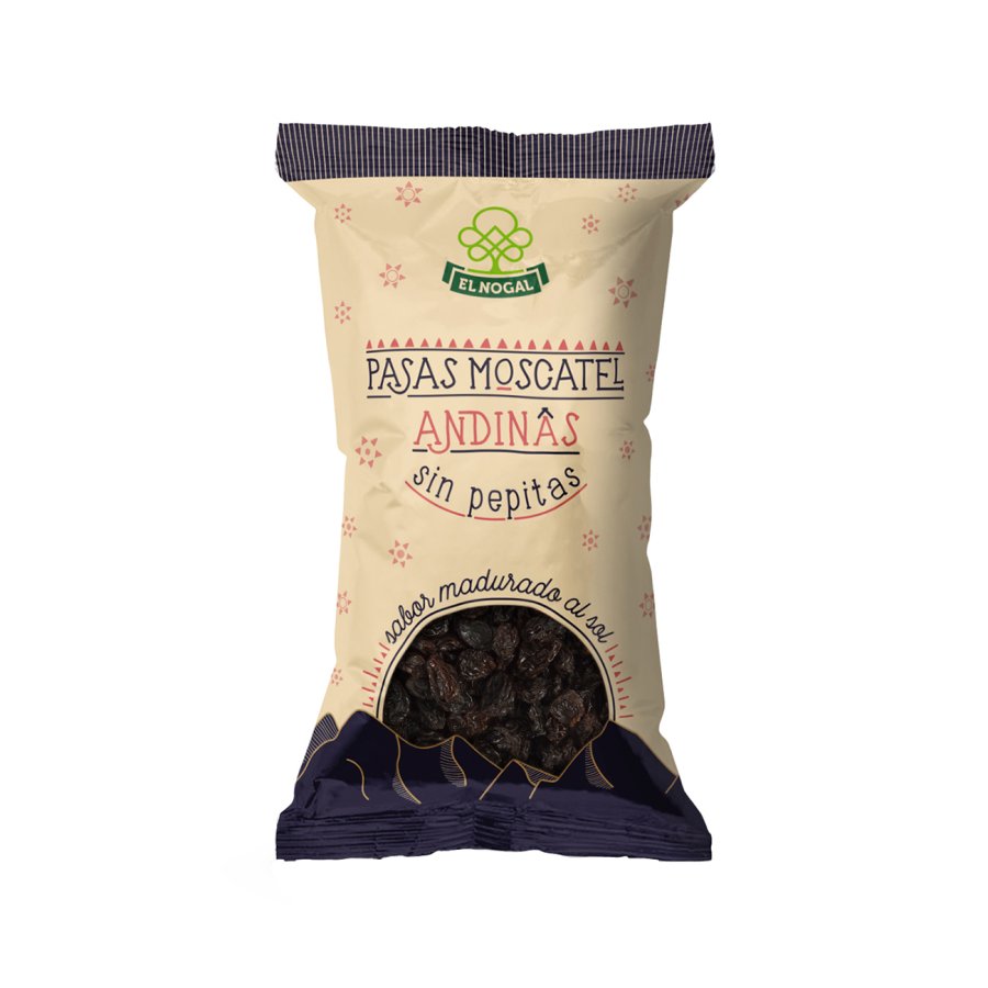 Uvas pasas moscatel sin semilla EL NOGAL bolsa 250 g