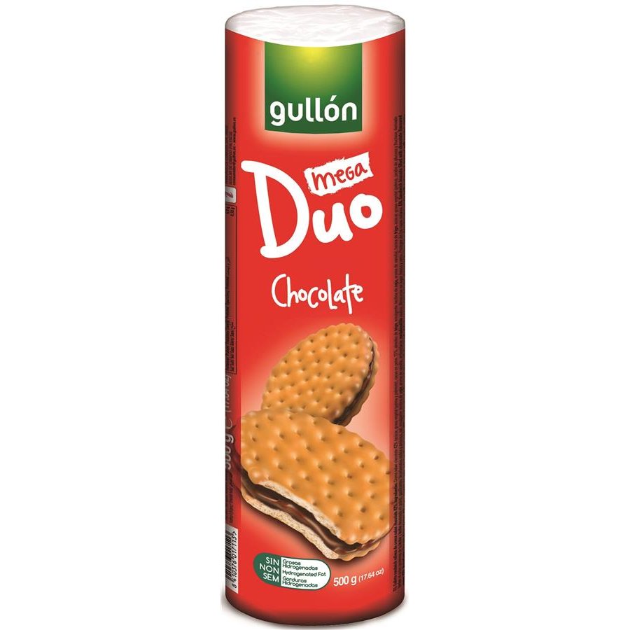 Galletas rellenas de chocolate GULLON Mega Duo 500 g