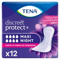 Compresas incontinencia TENA Discreet Maxi Night 12 unidades