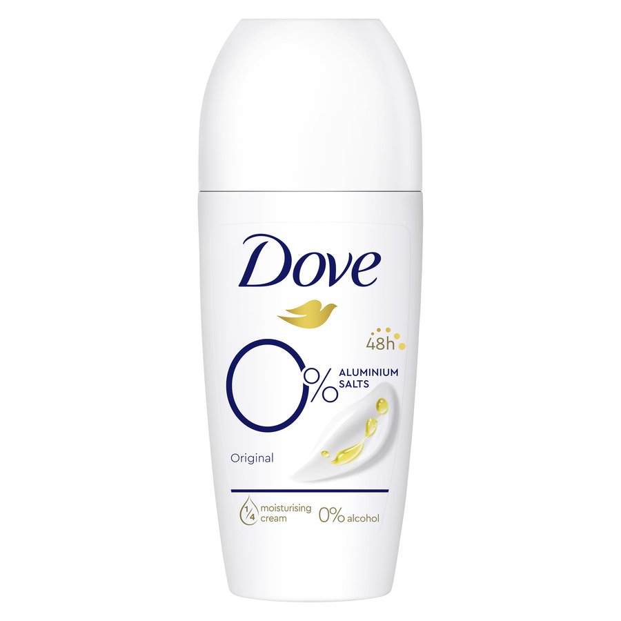 Desodorante DOVE 0% aluminio roll on 50 ml