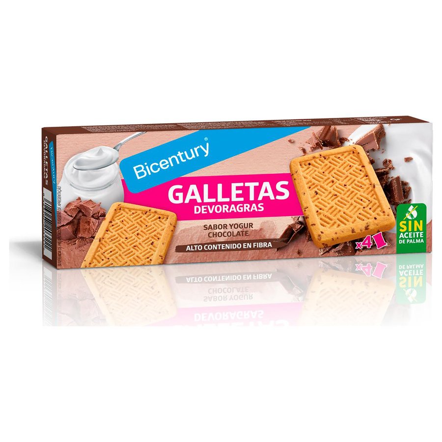 Galletas BICENTURY Devoragras yogur chocolate 160 g