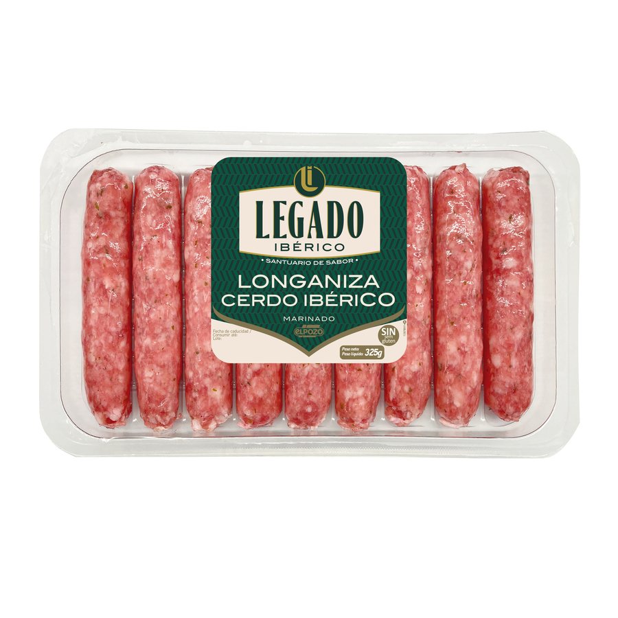 Longaniza de cerdo ibérico LEGADO IBERICO bandeja 325 g