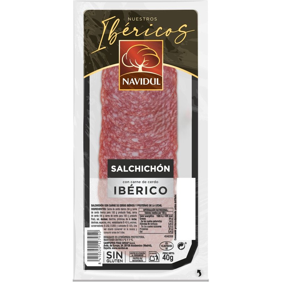 Salchichón ibérico NAVIDUL lonchas 40 g