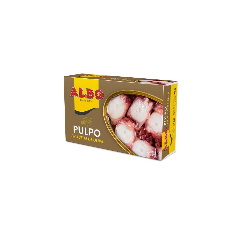 Pulpo ALBO en aceite de oliva 116 g pn.