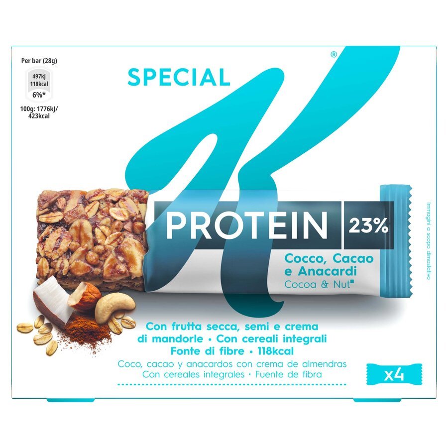 Barritas KELLOGG'S Special K Protein coco/cacao/anacardo 6 unidades 112 g