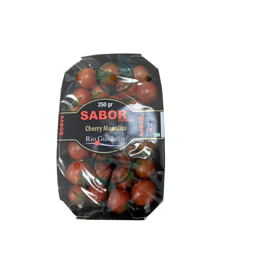 Tomate Cherry Manolito categoría 1ª calibre 20/35 bandeja 250 g