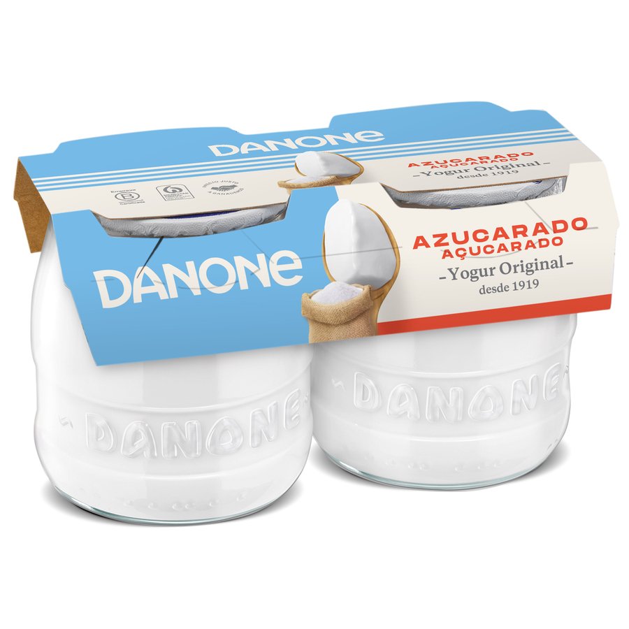 Yogur DANONE original natural azucarado 2x135 g