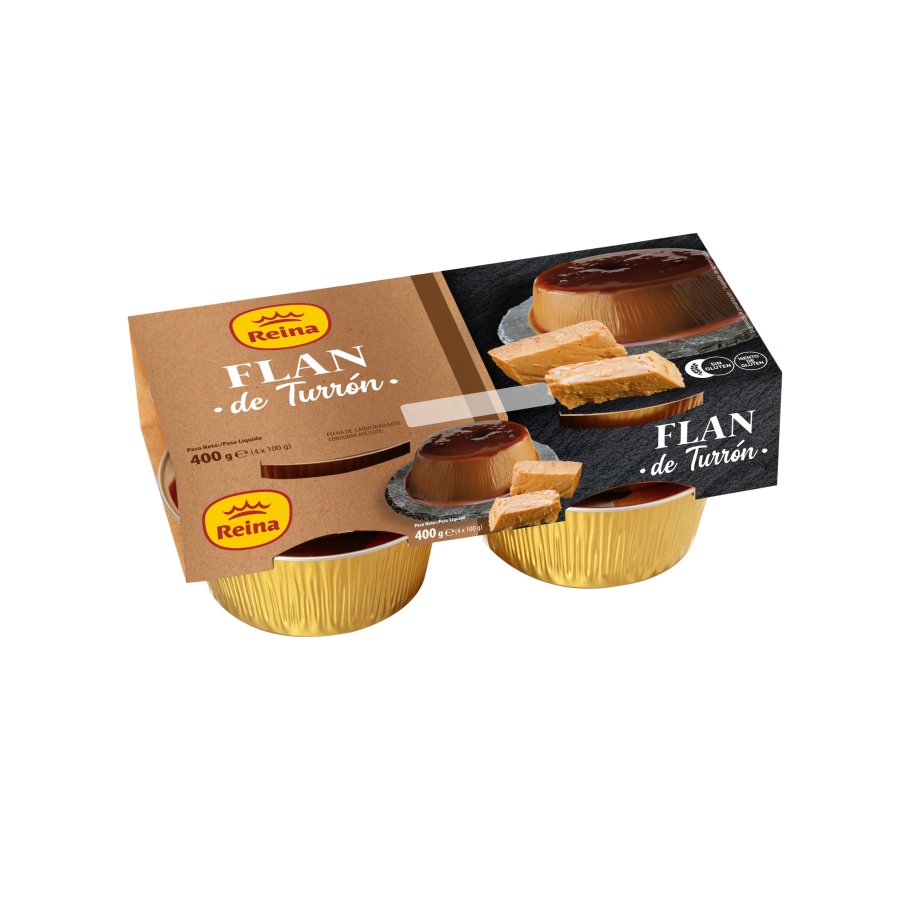 Flan de turrón REINA 4X100 g
