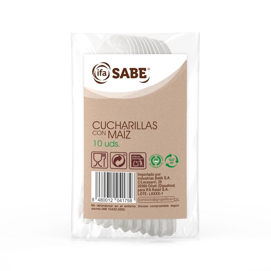 Cucharillas con maíz IFA SABE reutilizable 10 unidades