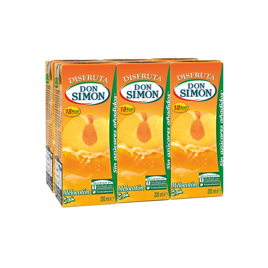 Nectar melocotón DON SIMON Disfruta 6 x 200 ml