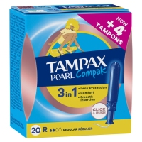 Tampóns TAMPAX Compak Pearl Regular 20 unidades
