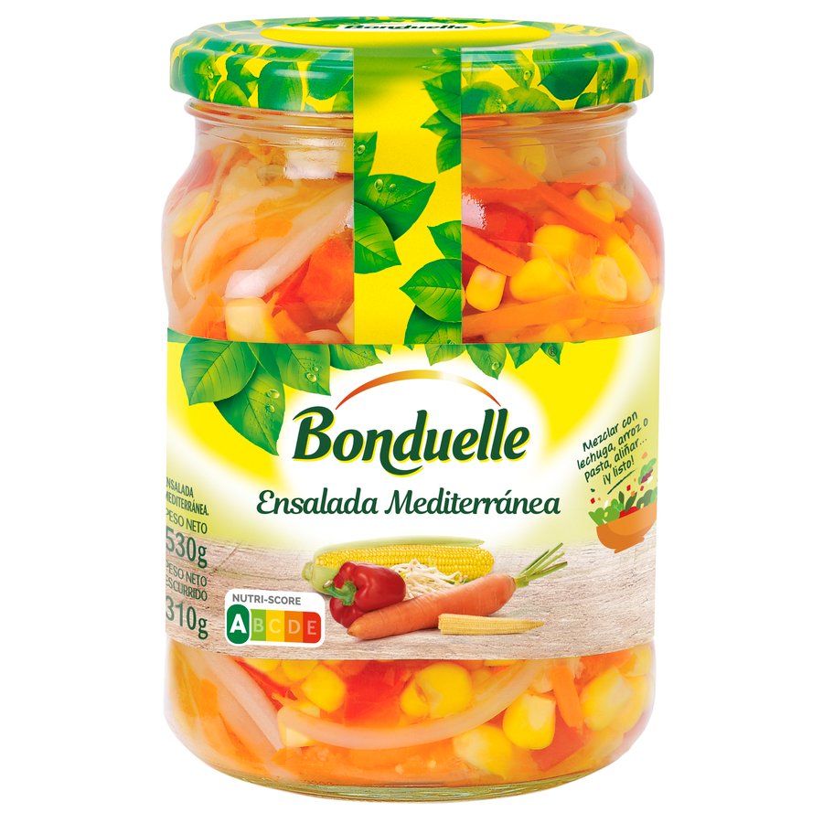 Mezcla de hortalizas BONDUELLE Ensalada Mediterránea frasco 310 g pne.