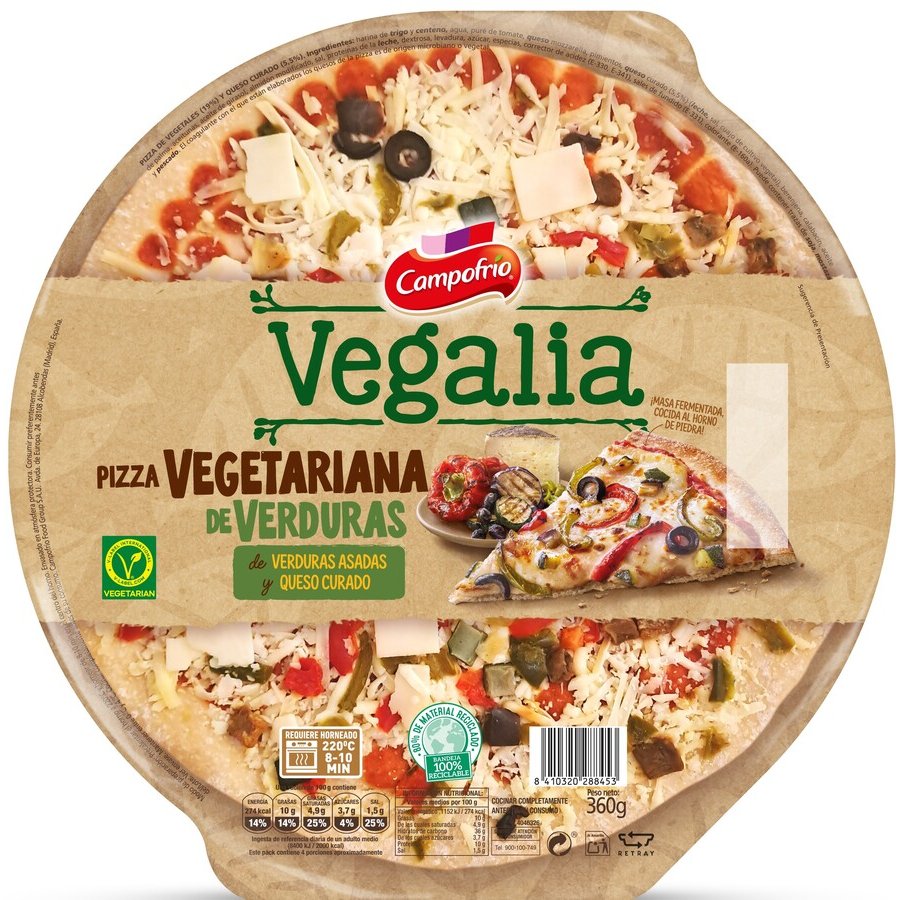 Pizza fresca CAMPOFRIO Vegalia verduras asadas 360 g