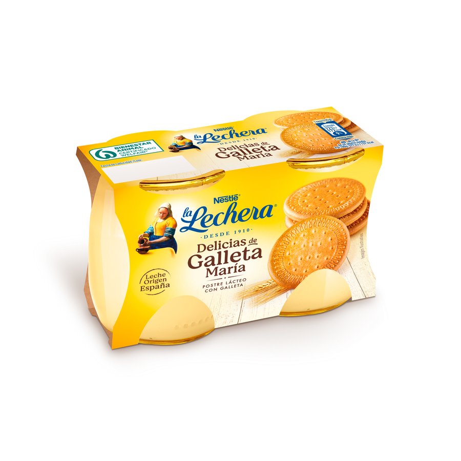 Imagen de Postre lácteo delicias galleta María LA LECHERA pack 2x125 g