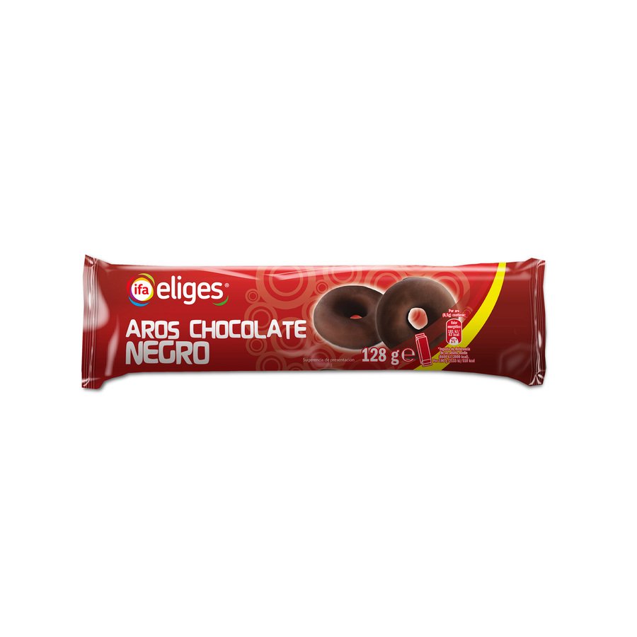 Galletas aros de chocolate negro IFA ELIGES 128 g