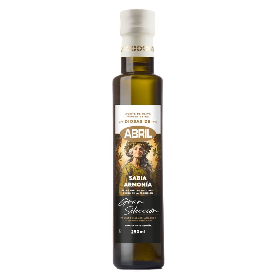 Aceite oliva virgen extra ABRIL gran selección botella irrellenable 25 cl