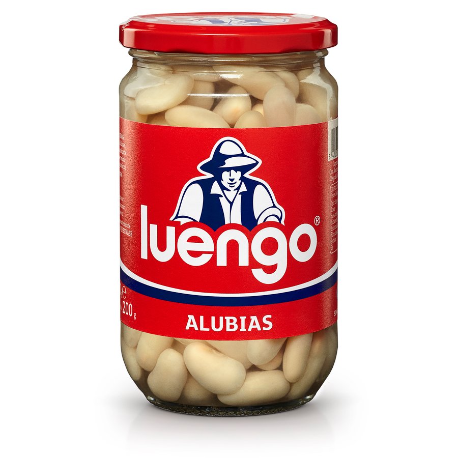 Alubias cocidas LUENGO frasco 200 g pne.