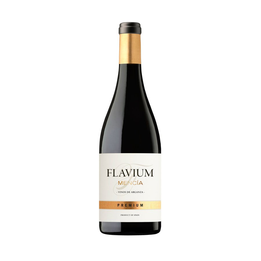 Vino tinto IGP.Tierra de Castilla y León FLAVIUM mencía premium botella 75 cl
