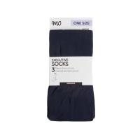 Pack 3 calcetines ejecutivos marino talla única