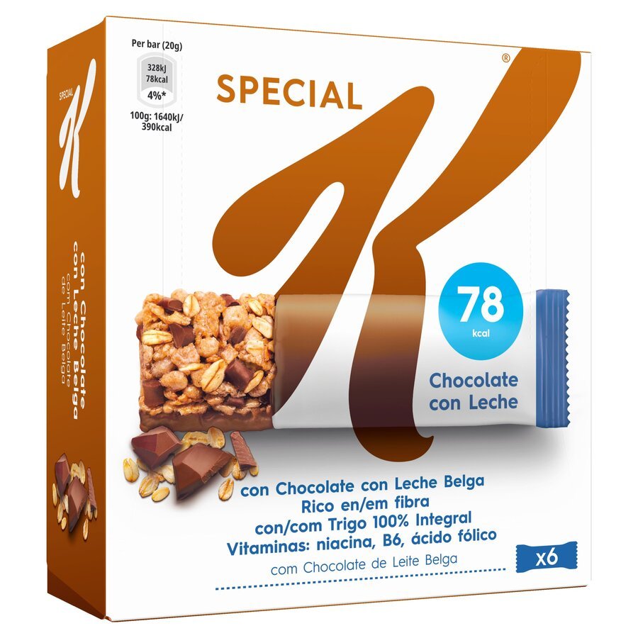 Barritas KELLOGGS Special-K chocolate con leche 120 g