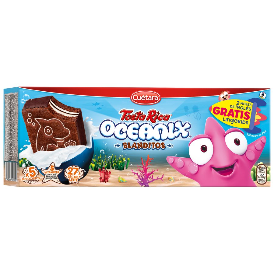 Bizcochos Oceanix CUETARA Tosta Rica Blanditos 5 unidades 160 g