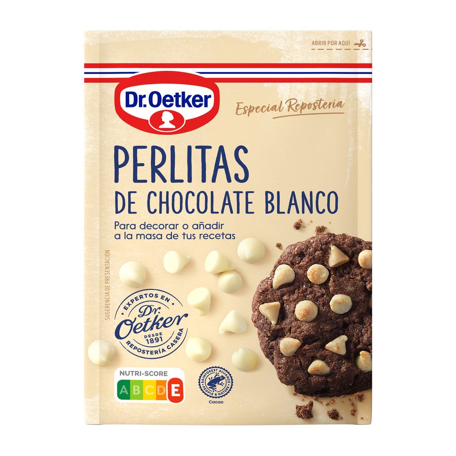 Perlitas de chocolate blanco DR.OETKER 100 g