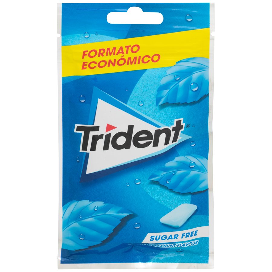 Chicle TRIDENT menta sin azúcar 30 unidades 43,5 g