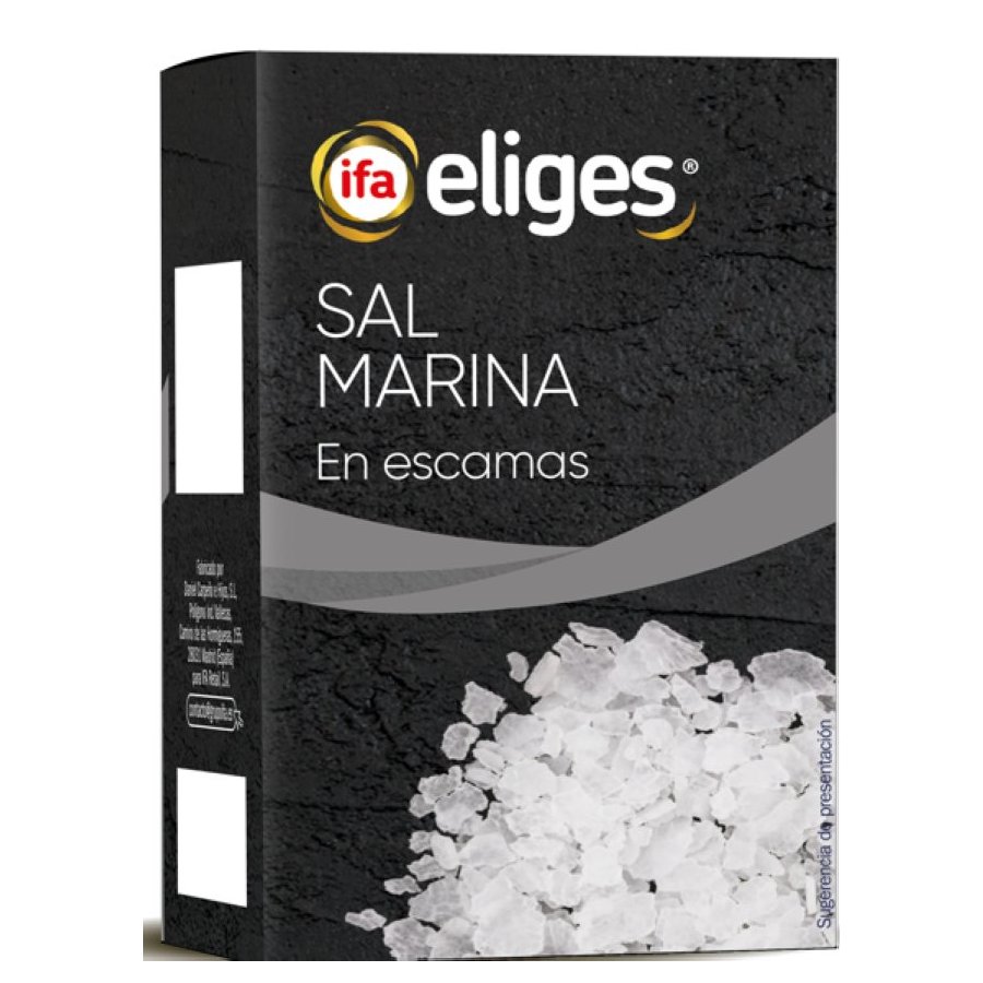 Sal marina IFA ELIGES escamas estuche cartón 125 g