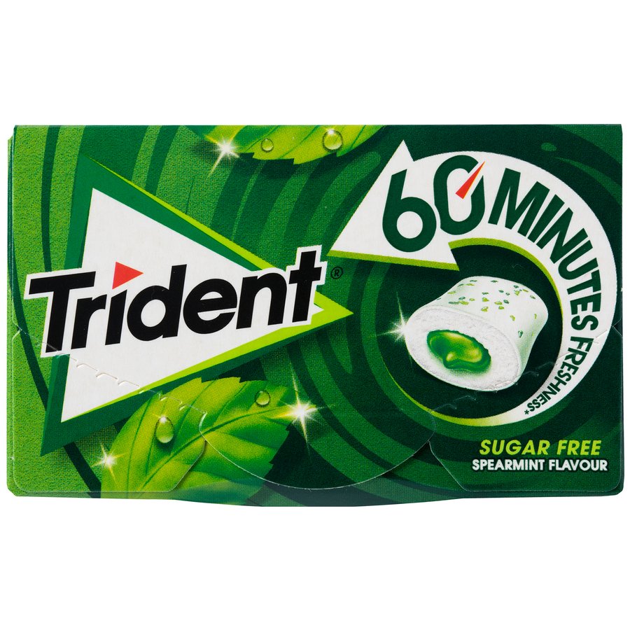 Chicle TRIDENT 60 Minutos hierbabuena gragea estuche 22 g