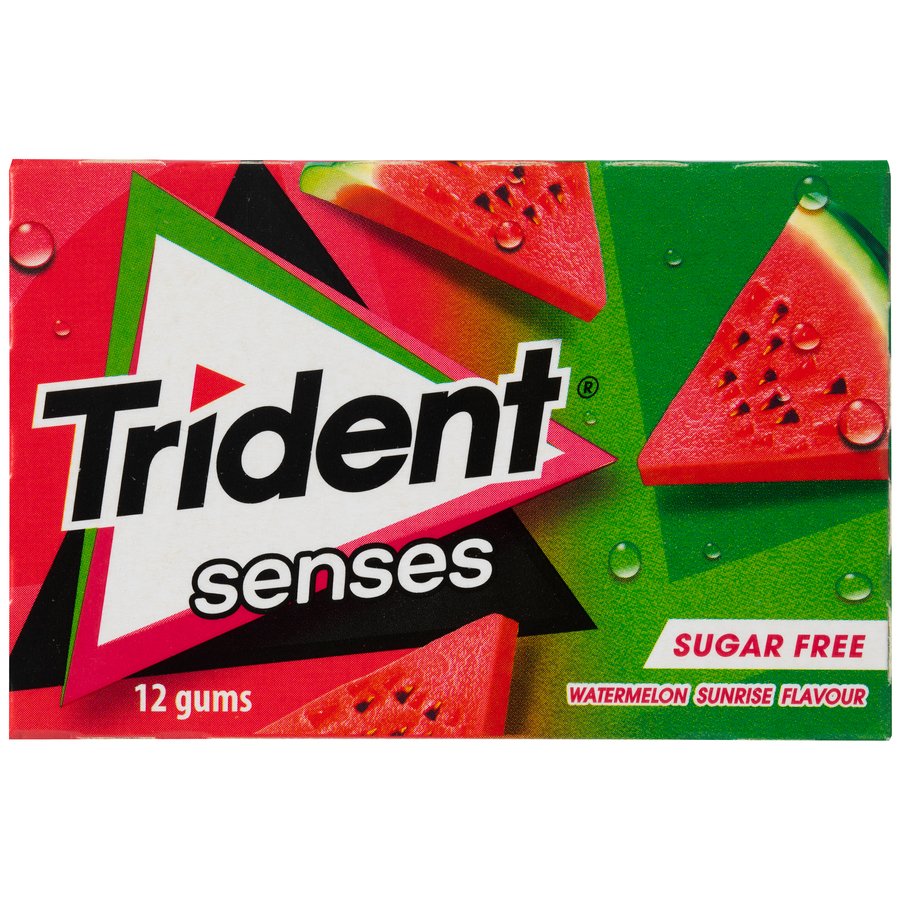 Chicle TRIDENT Senses sandía lámina estuche 23 g