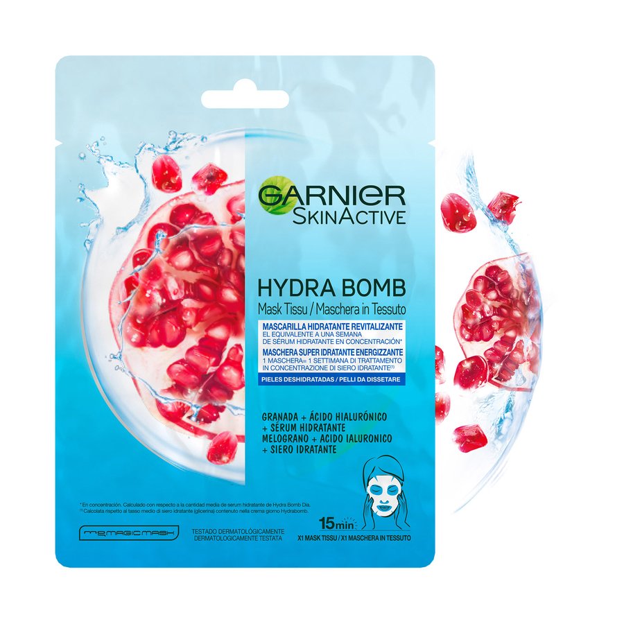 Mascarilla facial tejido GARNIER Hydra Bomb 32 g