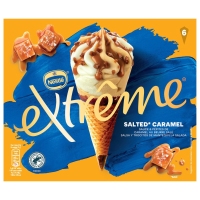 Helado cono NESTLE EXTREME salted caramel 6 unidades 426 g
