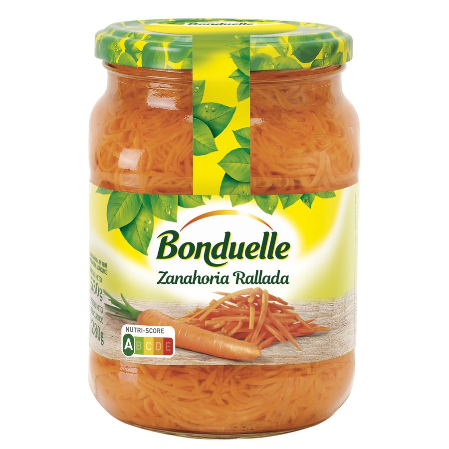 Zanahoria rallada BONDUELLE frasco 280 g pne.