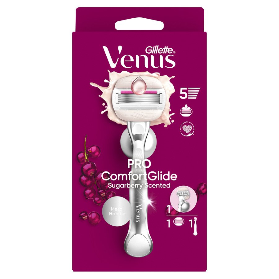 Máquina GILLETTE Venus Sugar Berry Pro ConfortGlide 5 hojas + 1 cargador