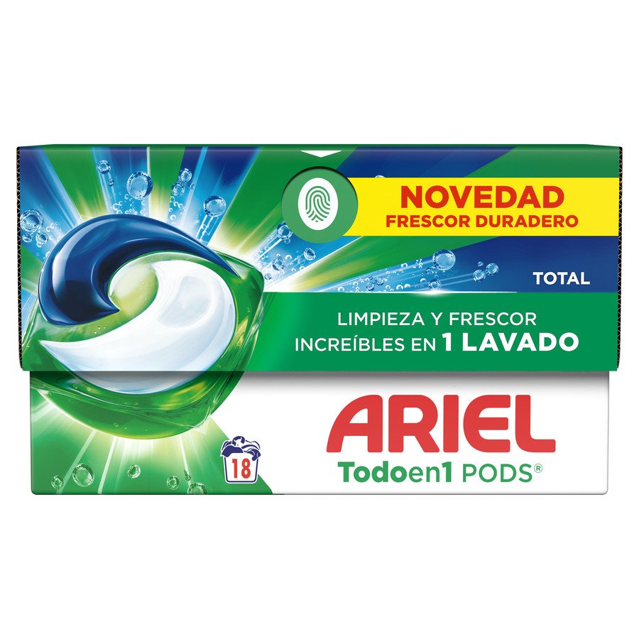 Detergente caps ARIEL Pods total 18 unidades