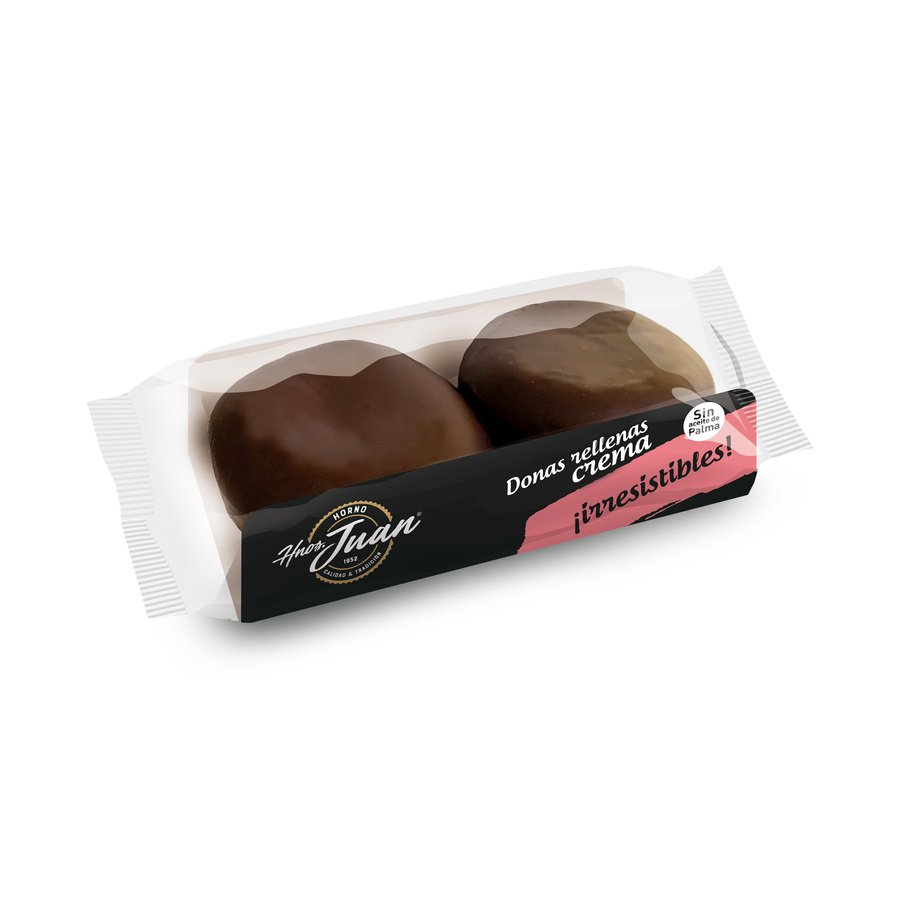 Donas rellenas de crema HERMANOS JUAN 2 unidades 185 g