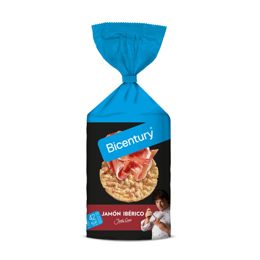 Tortitas de maíz BICENTURY jamón ibérico 123 g