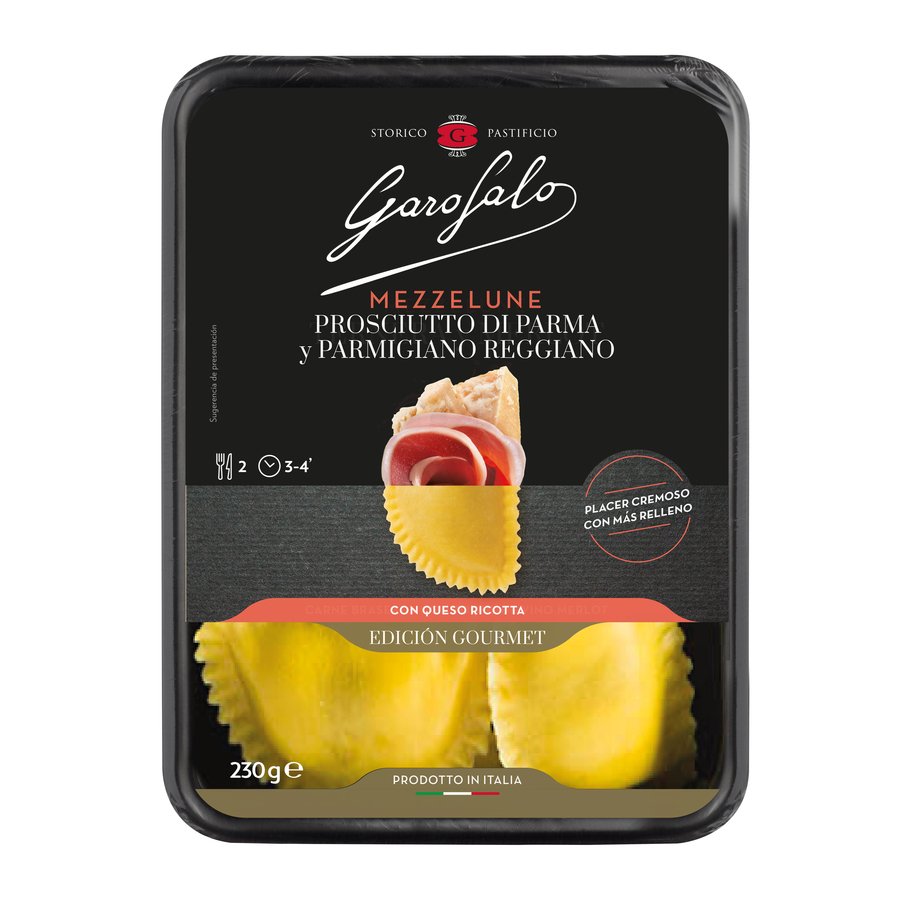 Mezzelune refrig.GAROFALO Prosciutto di Parma y Parmigiano Reggiano 230 g