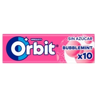 Chicle ORBIT Bubblemint sen azucre pastillas paquete 14 g