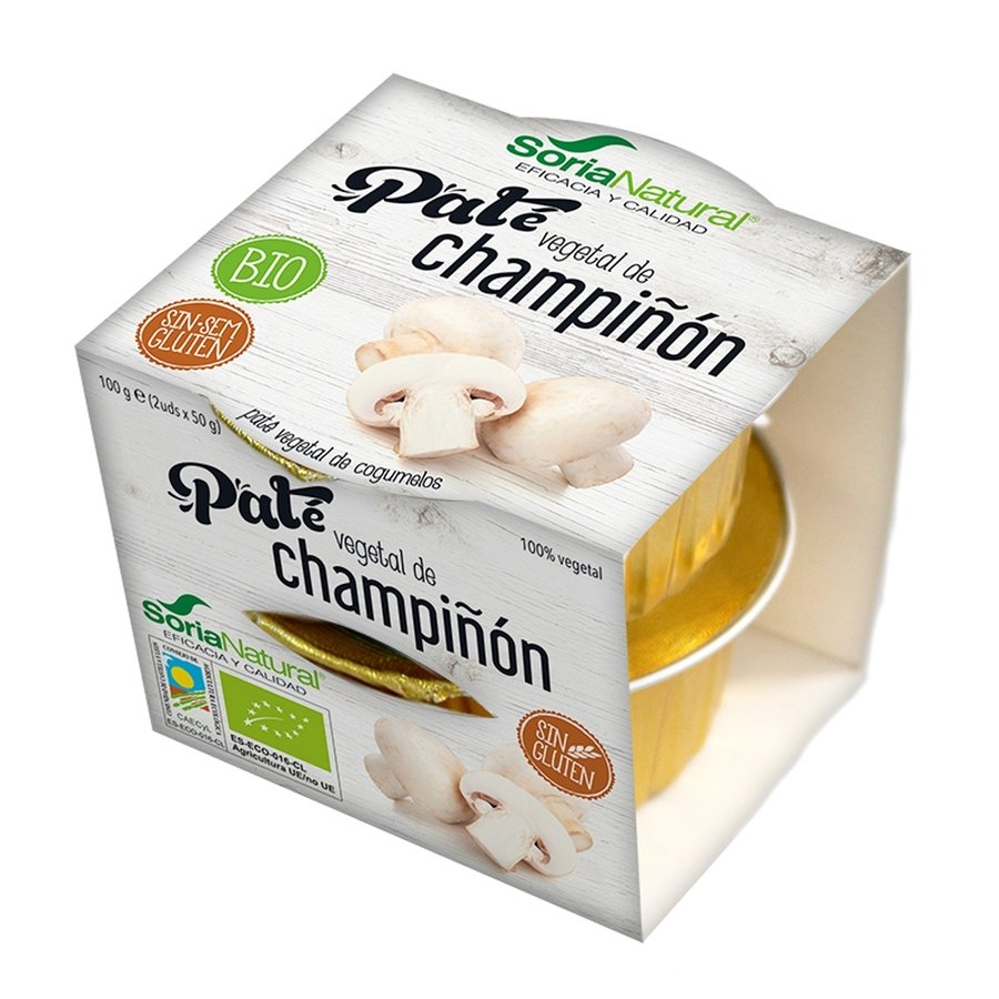 Paté vegetal champiñón SORIA NATURAL bio 2x50 g