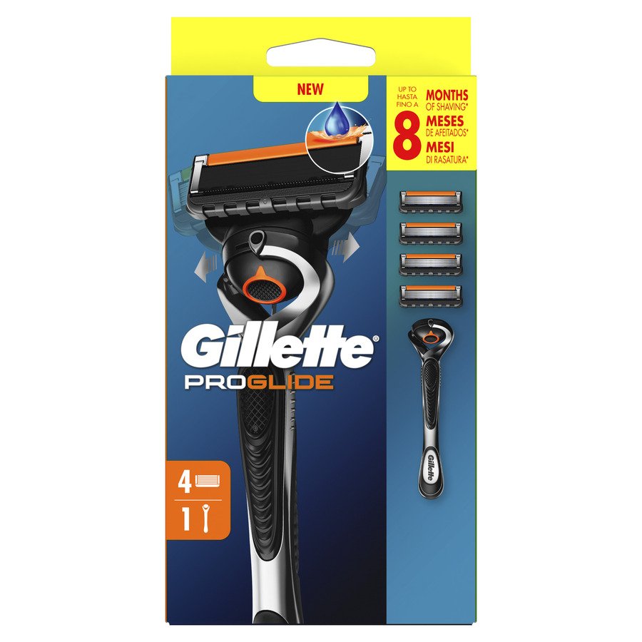 Máquina afeitar GILLETTE Proglide + 4 recambios