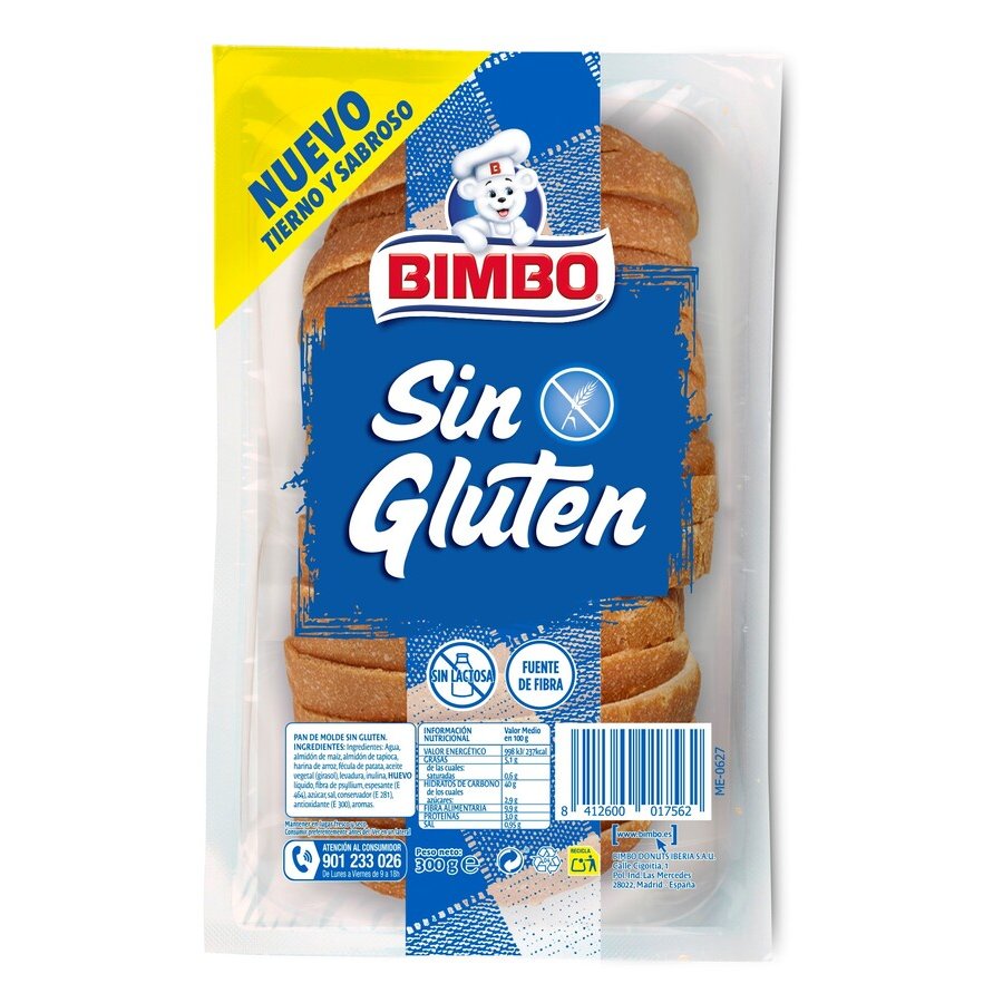 Pan de molde BIMBO sin gluten 300 g