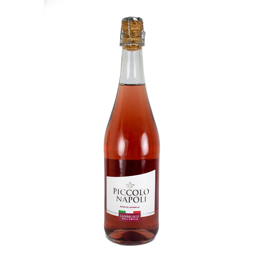 Vino rosado Italia-Lambrusco PICCOLO NAPOLI botella 75 cl