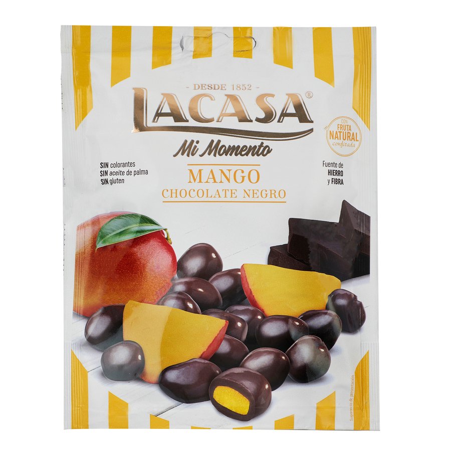Mango recubierto de chocolate negro LACASA 115 g