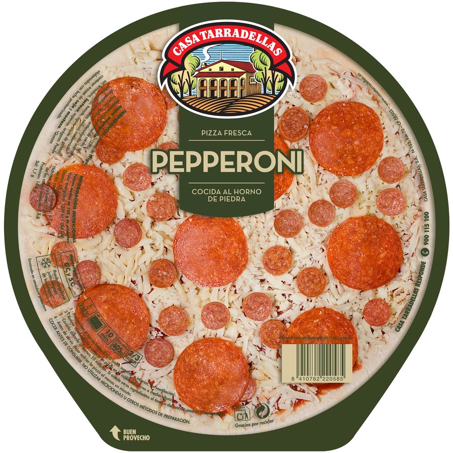 Imagen de Pizza fresca pepperoni CASA TARRADELLAS 400 g