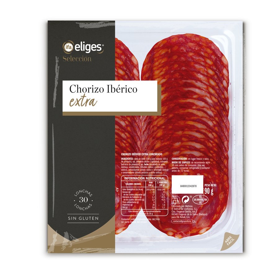 Chorizo ibérico extra IFA ELIGES 90 g